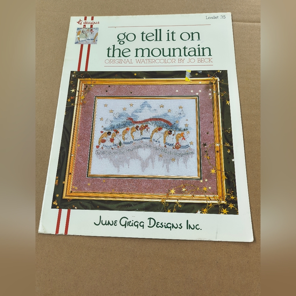 Vintage Cross Stitch Pattern "Go Tell It On The Mountain" June Grigg 1991